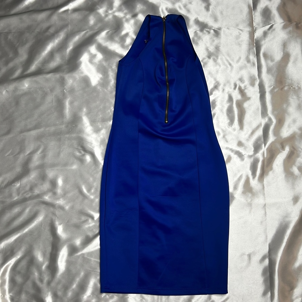 French Atmosphere blue bodycon dress small